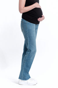 Relaxed Straight Leg Jean w/ Bellyband - Yo Mama Maternity