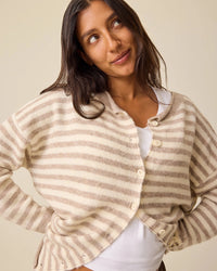 Ultra Soft Striped Cardigan - Yo Mama Maternity