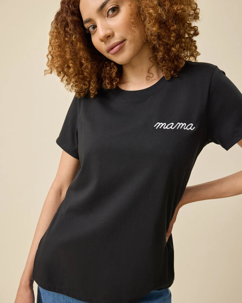 Embroidered Classic Cotton Nursing Tee - Yo Mama Maternity