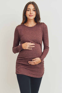 Lissy Ruched LS w/ Buttons