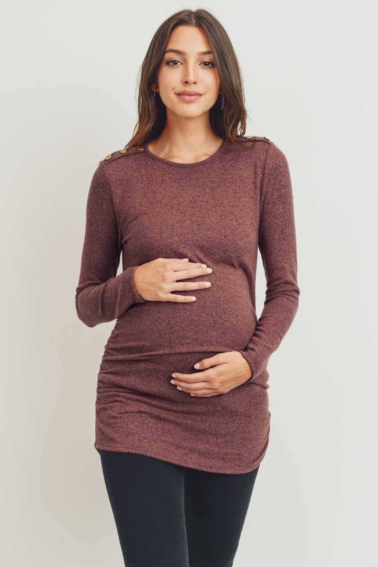 Lissy Ruched LS w/ Buttons