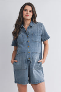 Calli Denim Short Jumper - Yo Mama Maternity