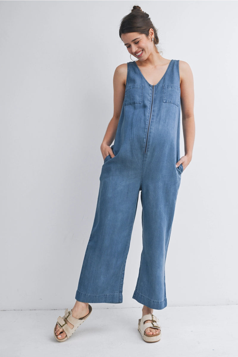 Cher Denim Jumper - Yo Mama Maternity