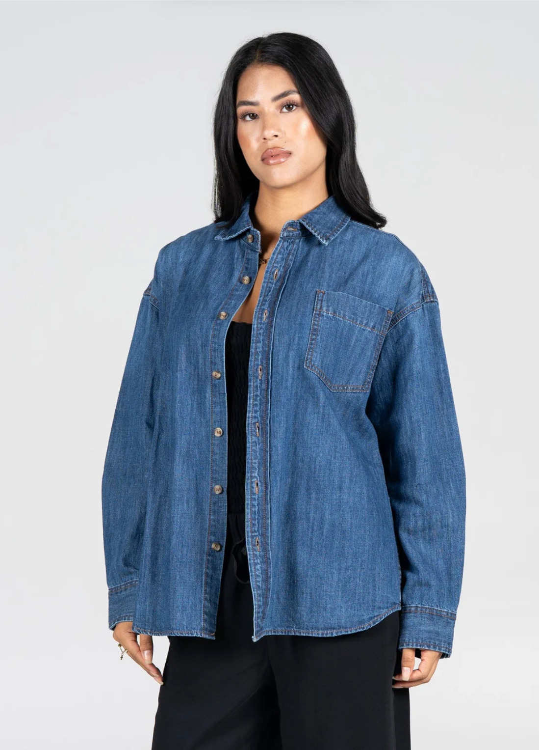 Oversized Denim Shirt