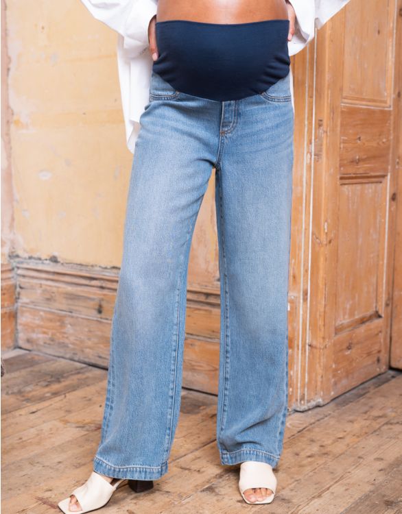 Wide Leg Mid Panel Jeans