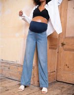 Wide Leg Mid Panel Jeans