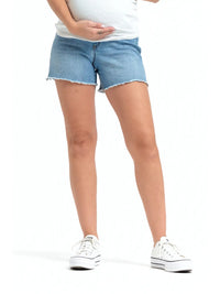 Raw Hem Dad Short W/ Bellyband - Yo Mama Maternity