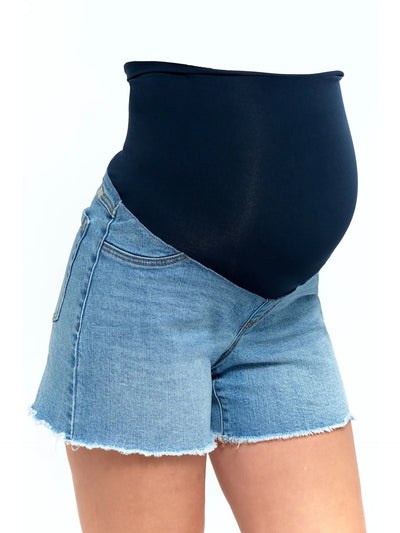 Raw Hem Dad Short W/ Bellyband - Yo Mama Maternity