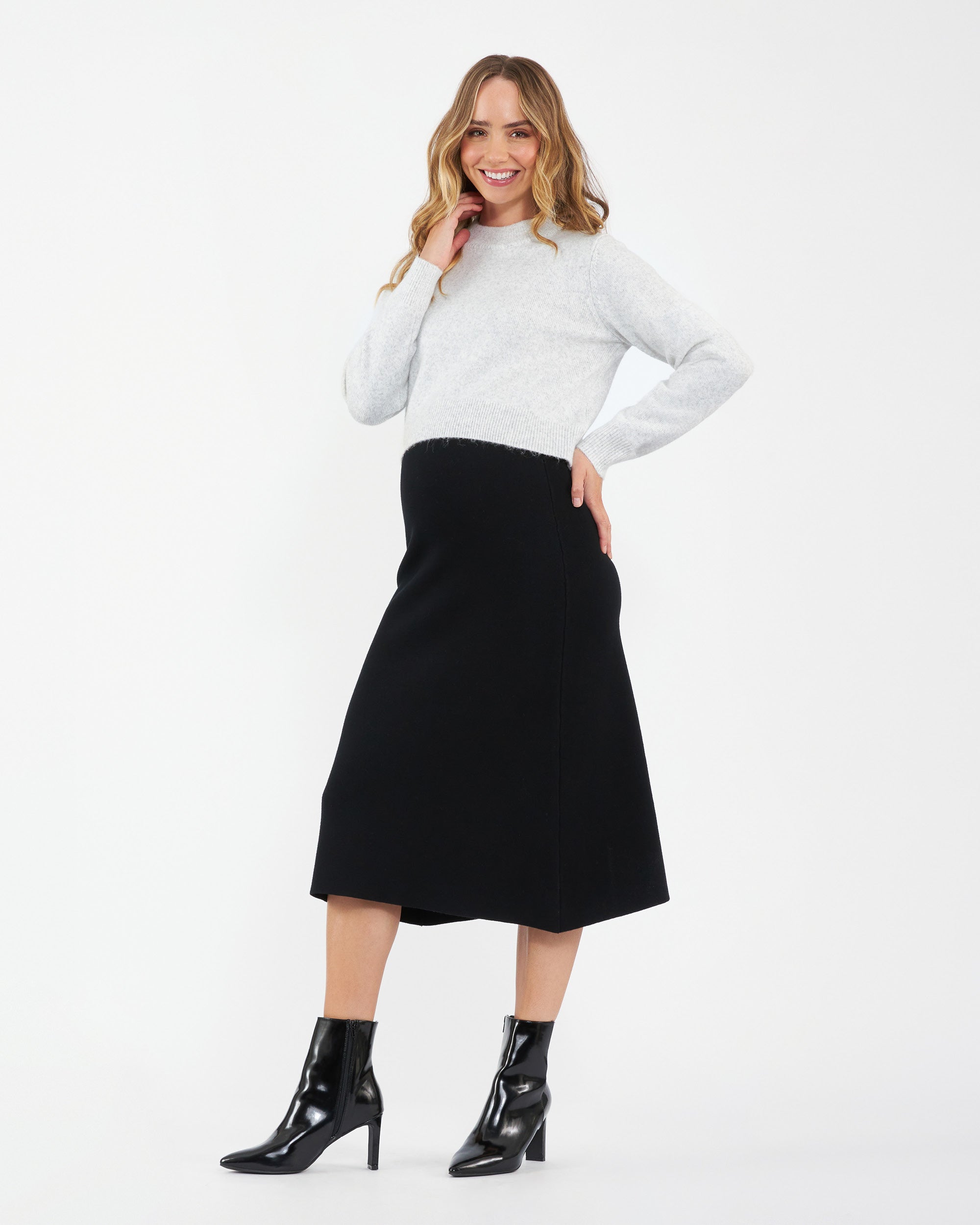 A-Line Knit Skirt - Yo Mama Maternity