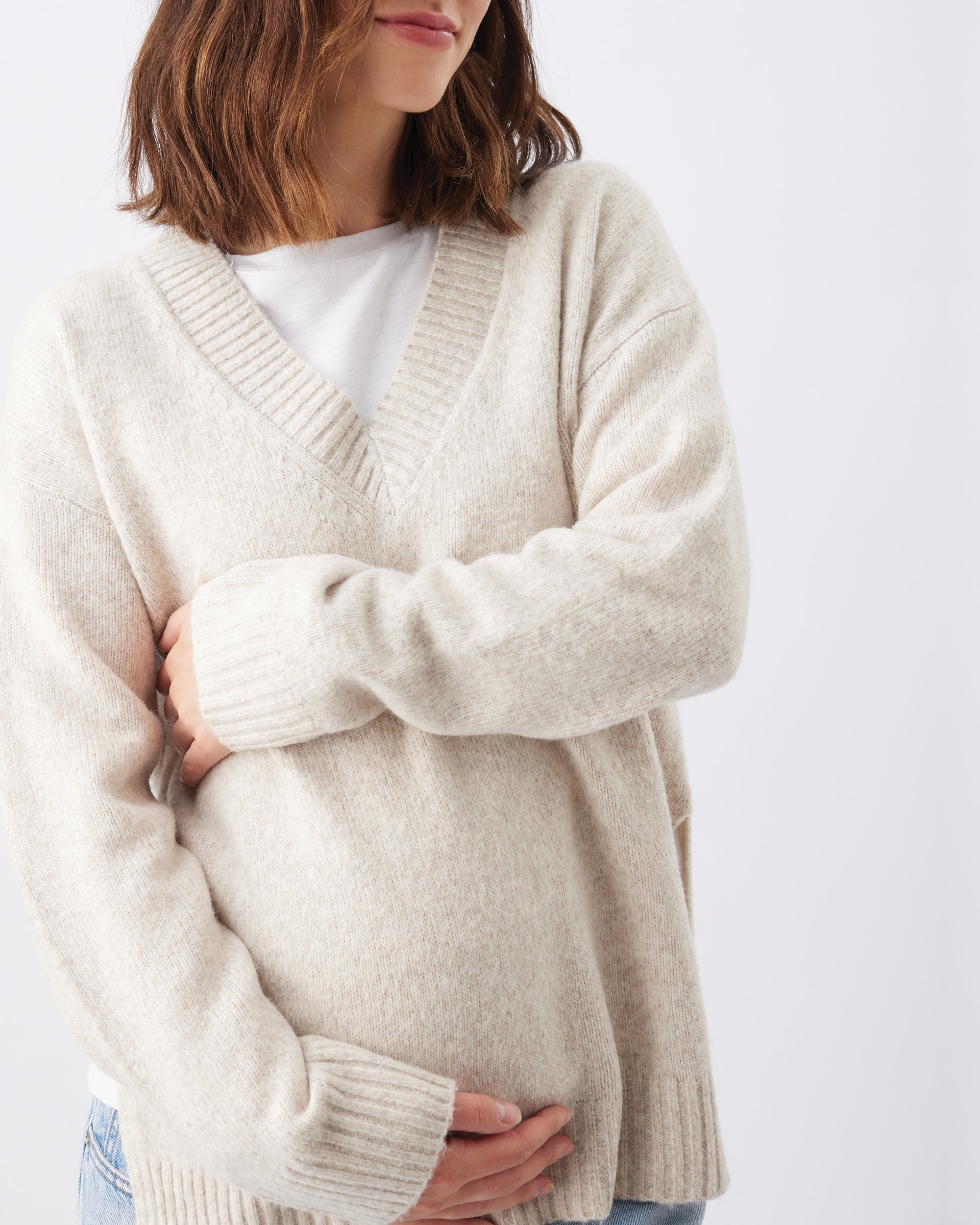 Vara VNeck Sweater - Yo Mama Maternity