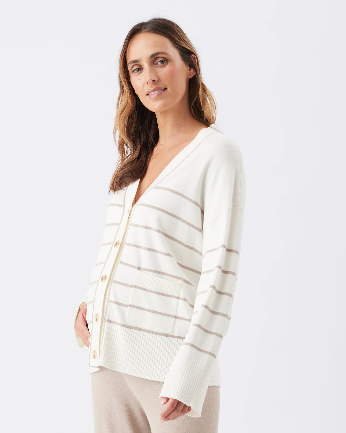 Ellis Striped Cardigan - Yo Mama Maternity