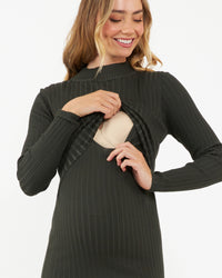 Nella Rib Knit Dress - Yo Mama Maternity