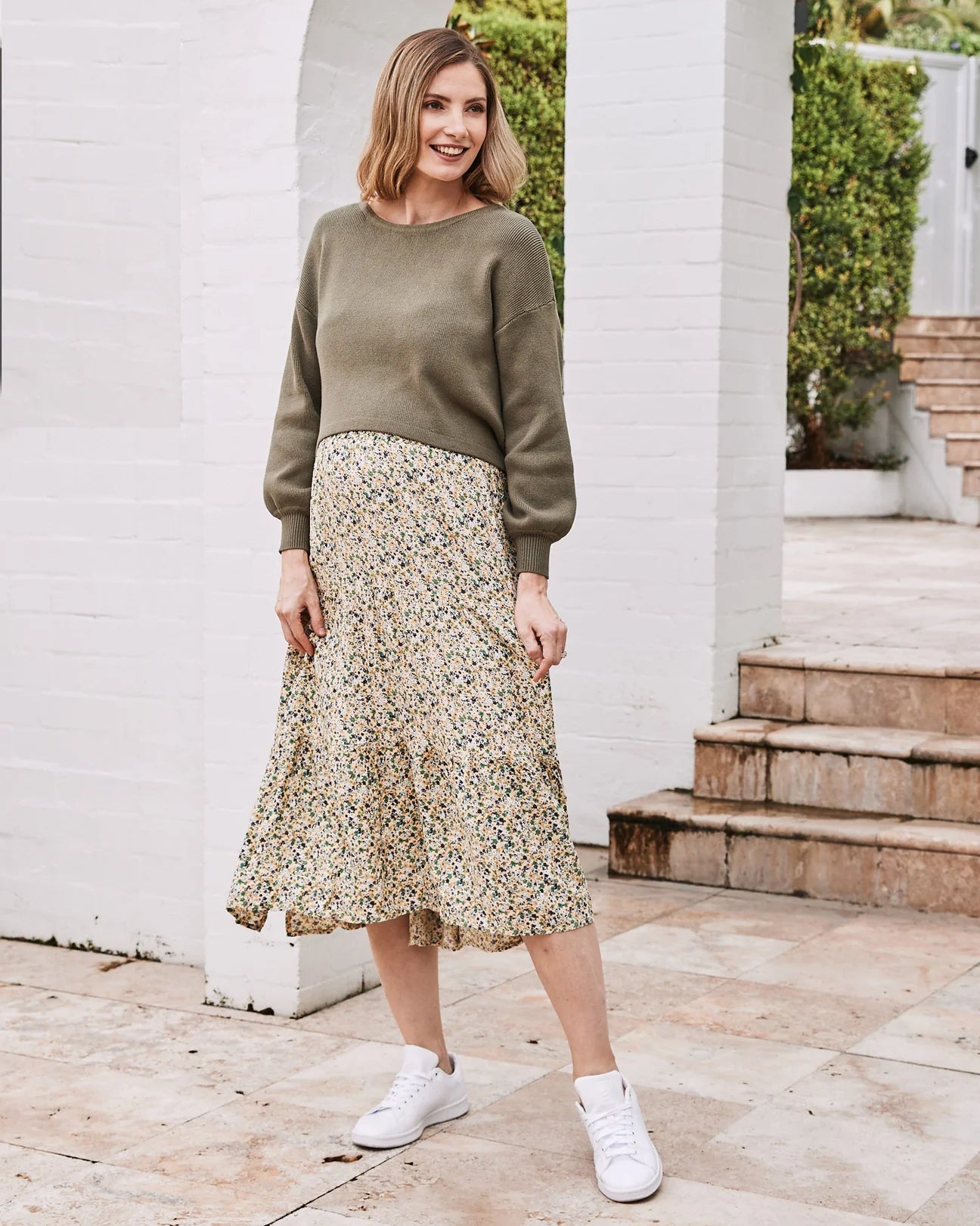 Sylvie Knitted Crop Sweater - Yo Mama Maternity