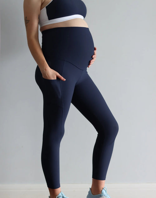Ripe Maternity Active Over Tummy Knee Legging - Black - Momease
