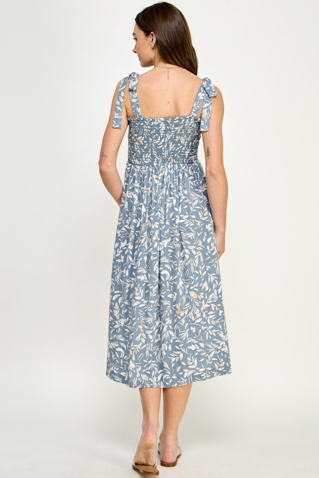 Tropical Shoulder Tie Dress