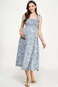 Tropical Shoulder Tie Dress