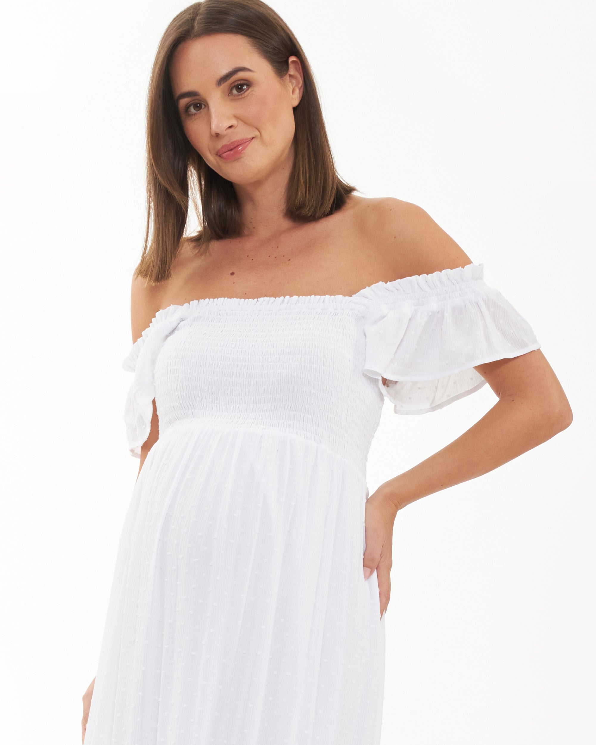 Hail Swiss Dot Dress - Yo Mama Maternity
