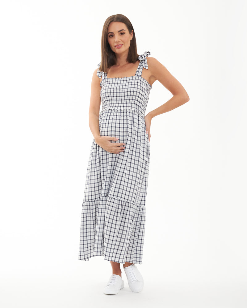 Phoebe Smocked Dress - Yo Mama Maternity