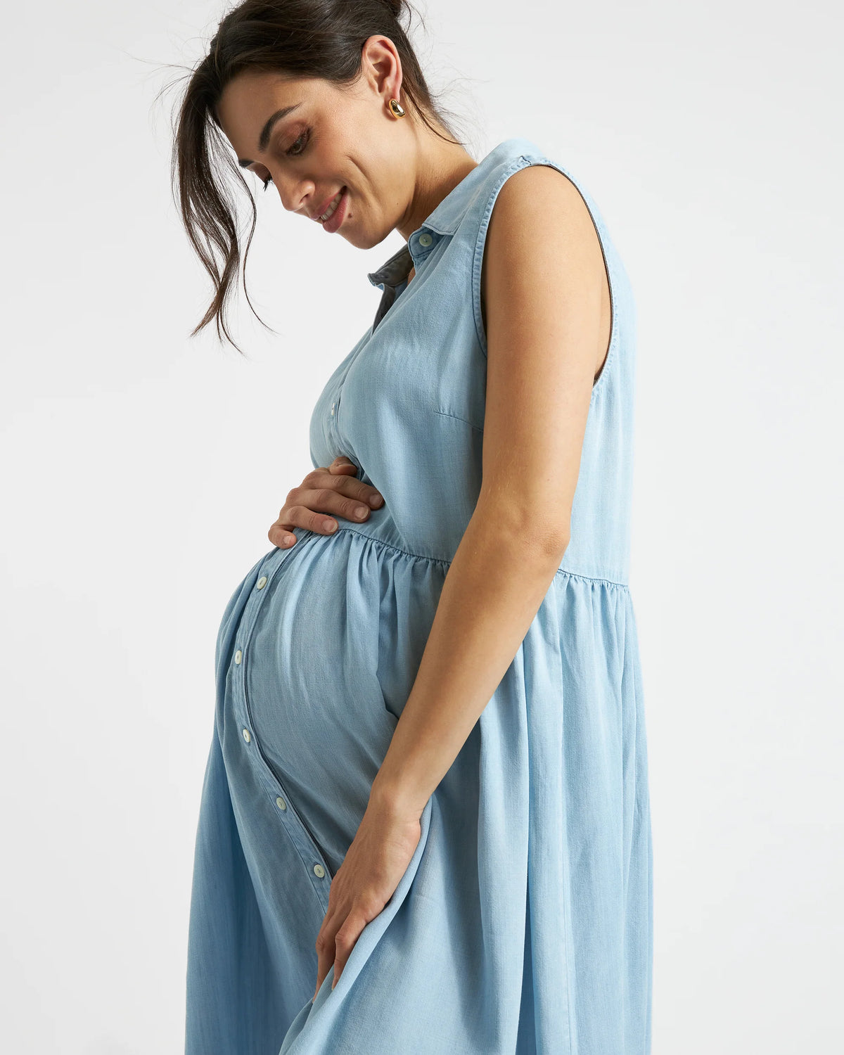 Bec Chambray Dress - Yo Mama Maternity
