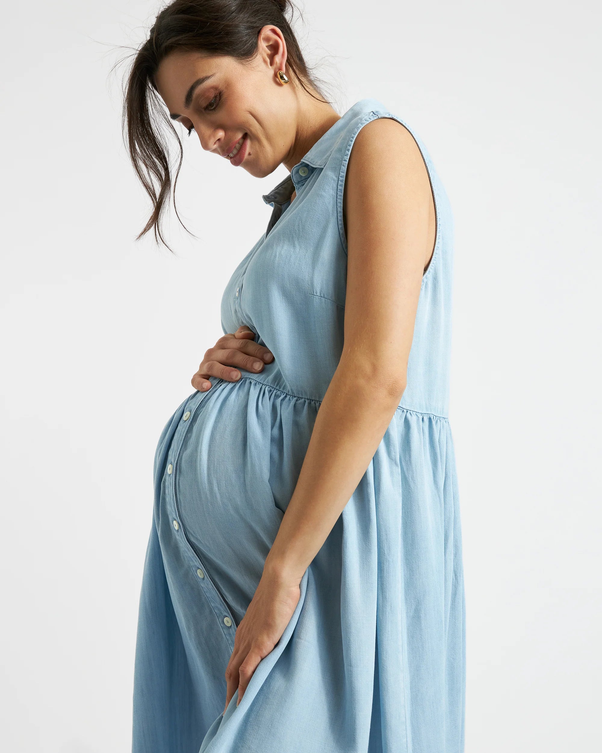 Bec Chambray Dress - Yo Mama Maternity