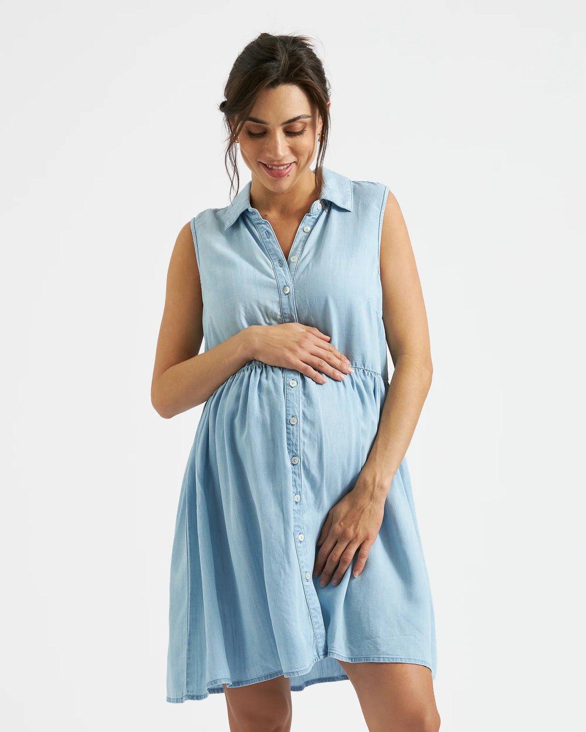 Bec Chambray Dress - Yo Mama Maternity