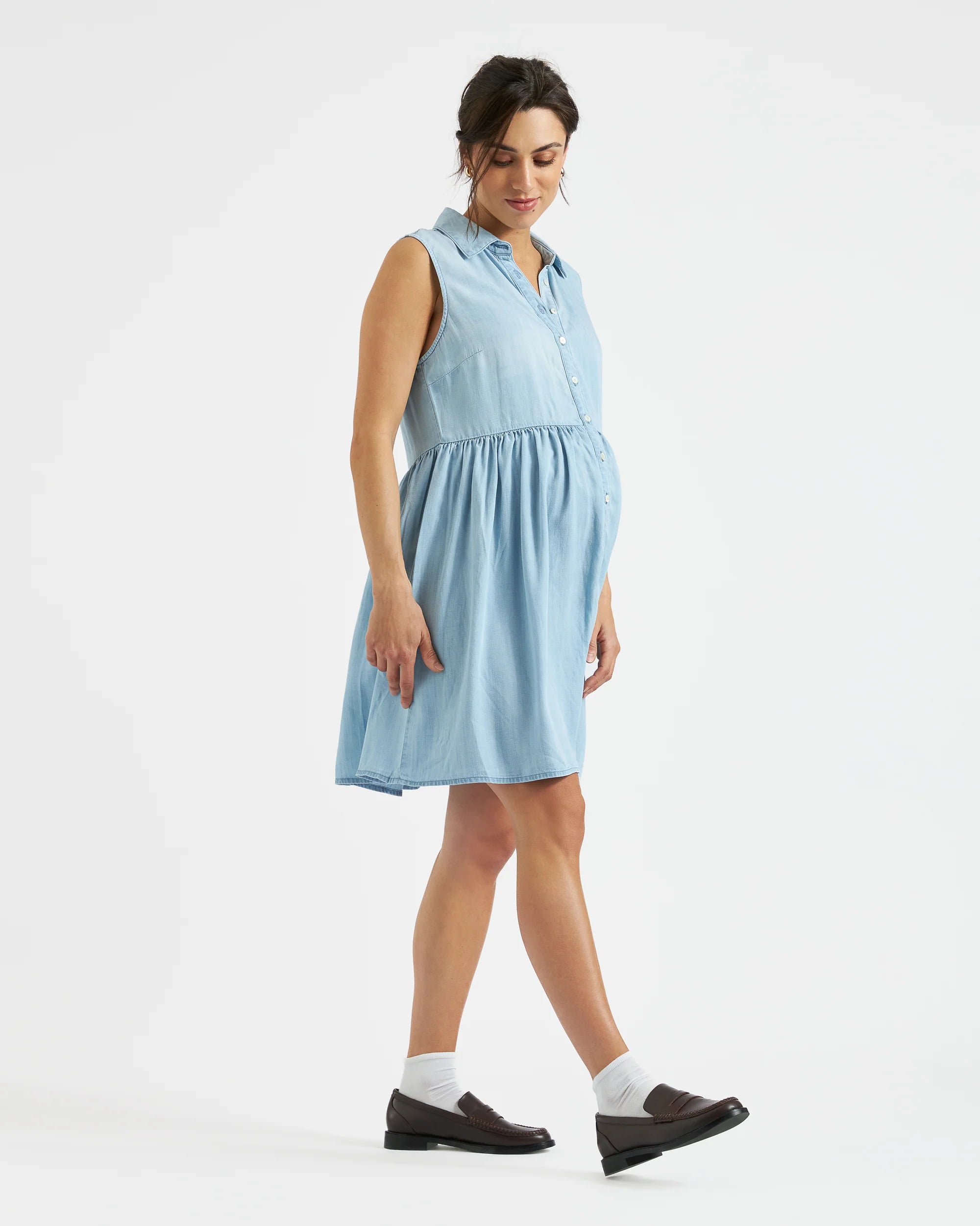 Bec Chambray Dress - Yo Mama Maternity