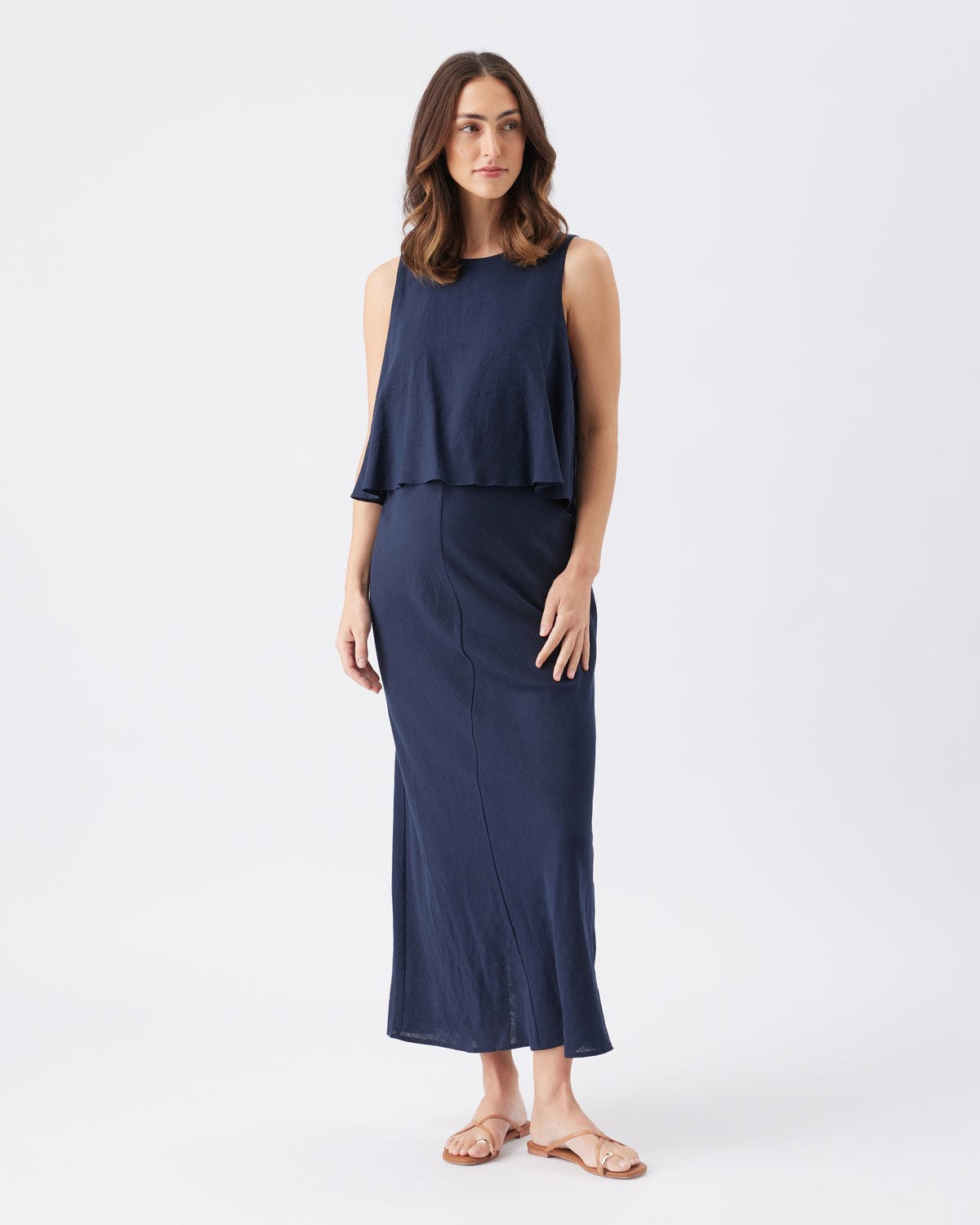 Lena Linen Nursing Dress - Yo Mama Maternity