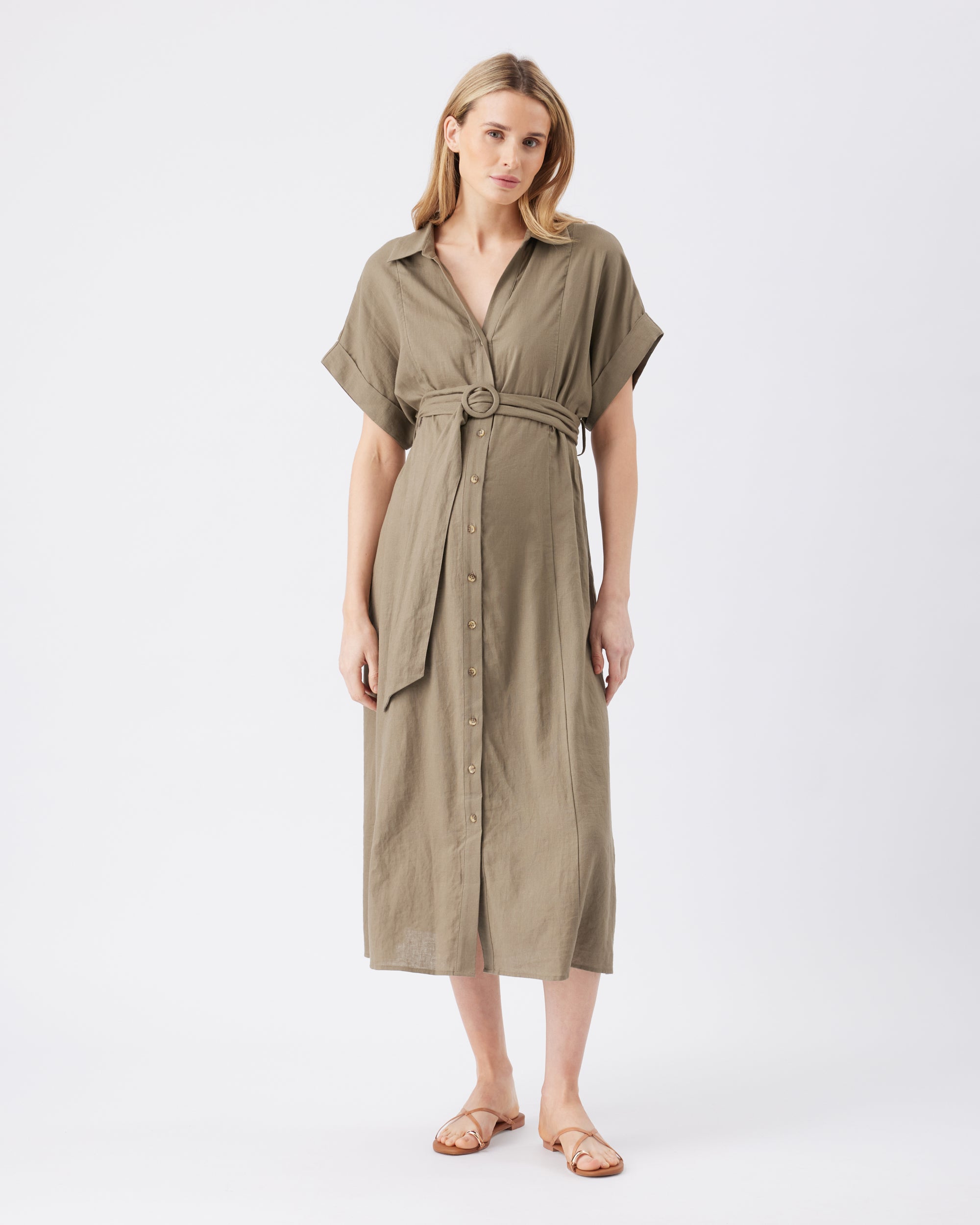 Amy Linen Dress - Yo Mama Maternity