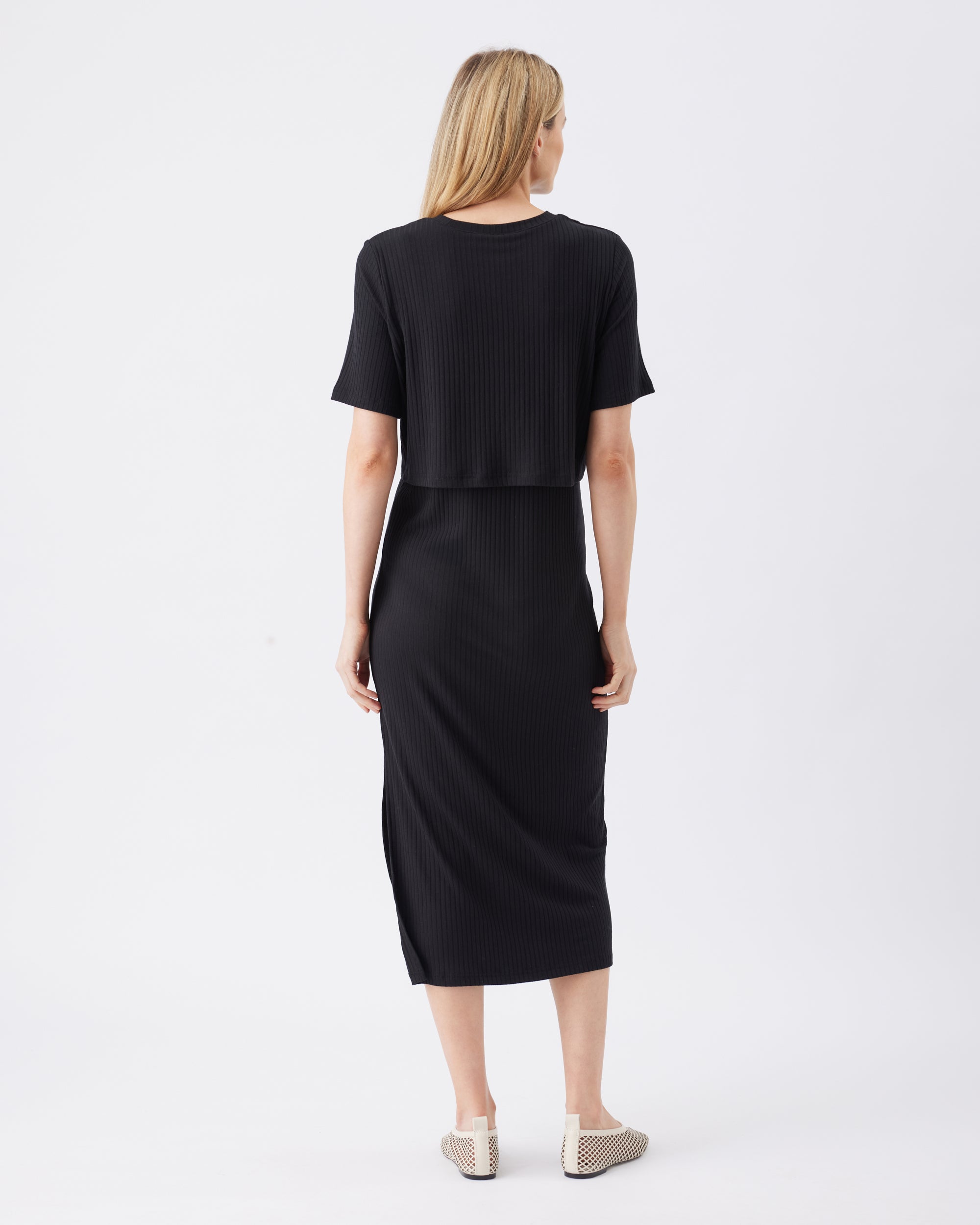 Ivy Ribbed Dress - Yo Mama Maternity