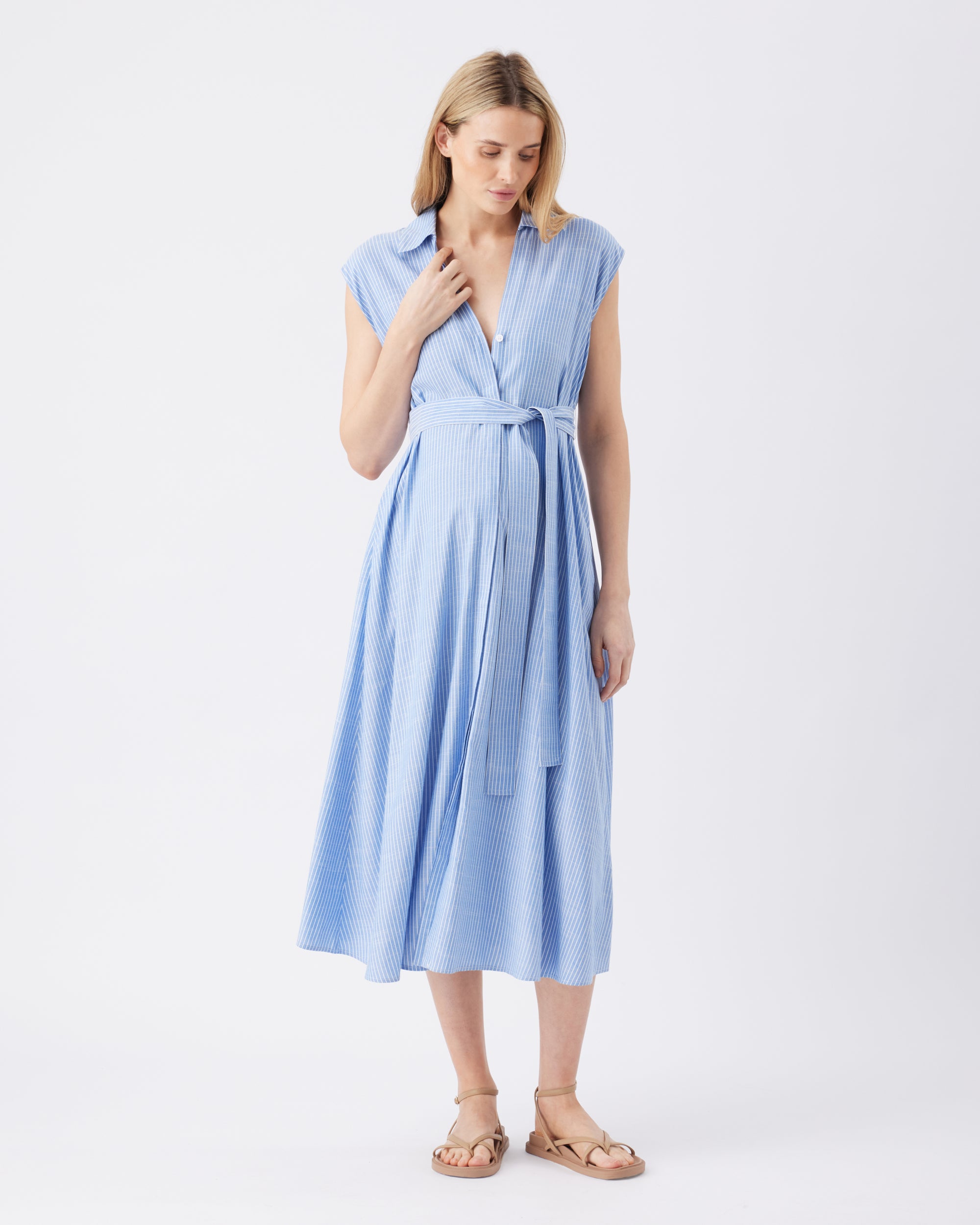 Abby Stripe Shirt Dress - Yo Mama Maternity