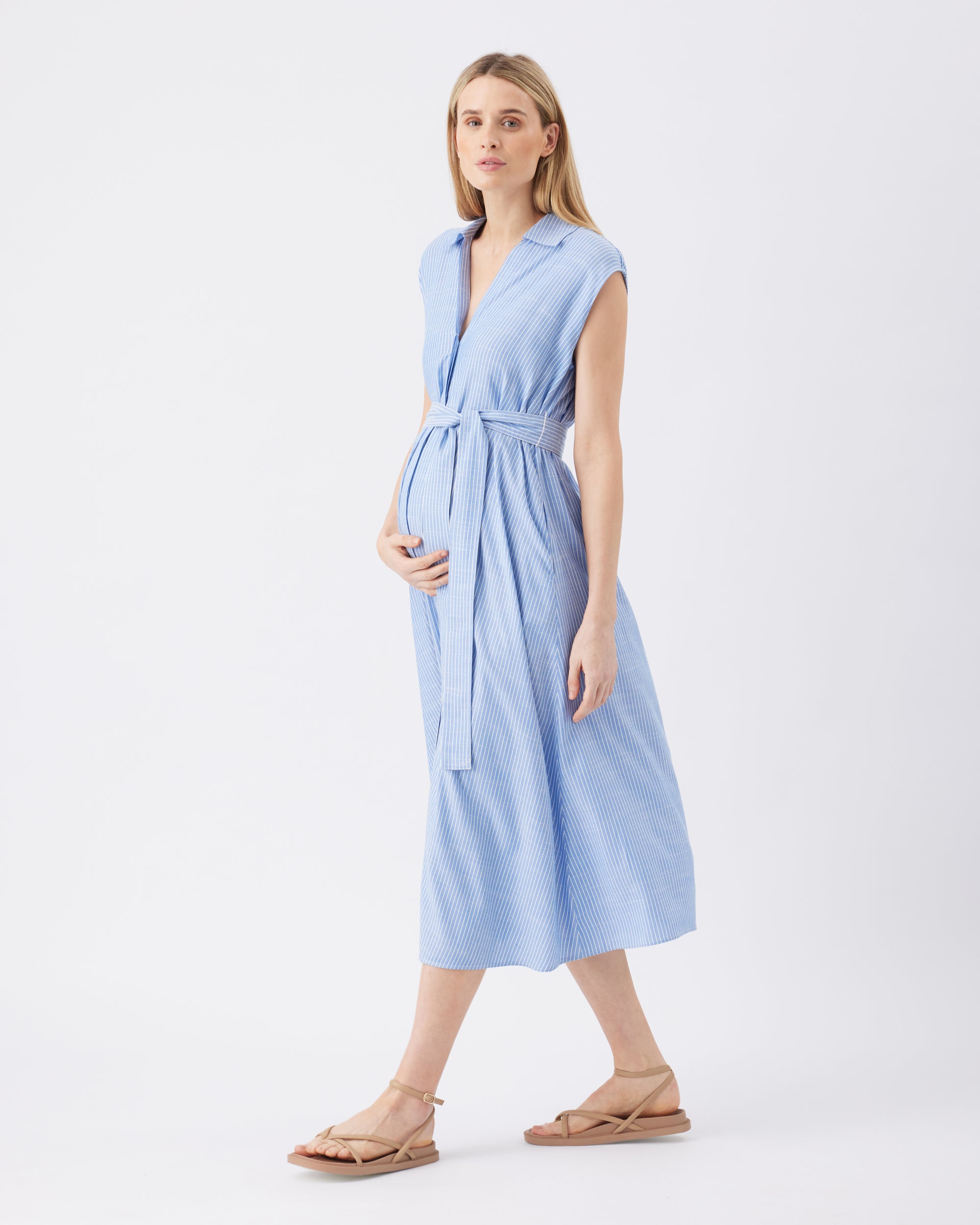 Abby Stripe Shirt Dress - Yo Mama Maternity