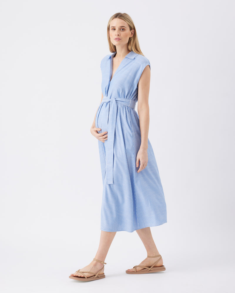 Abby Stripe Shirt Dress - Yo Mama Maternity