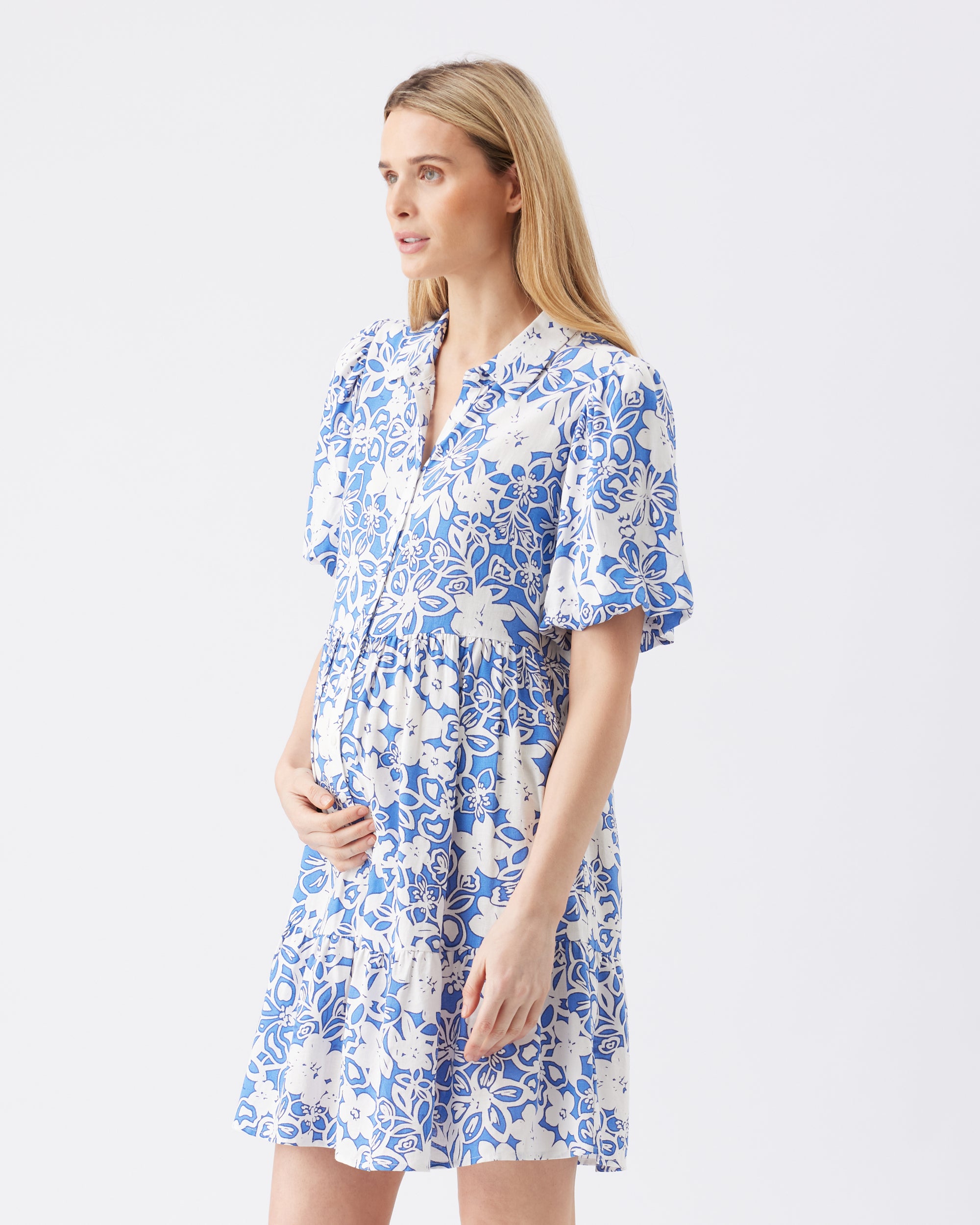 Nahla Linen Tunic Dress - Yo Mama Maternity