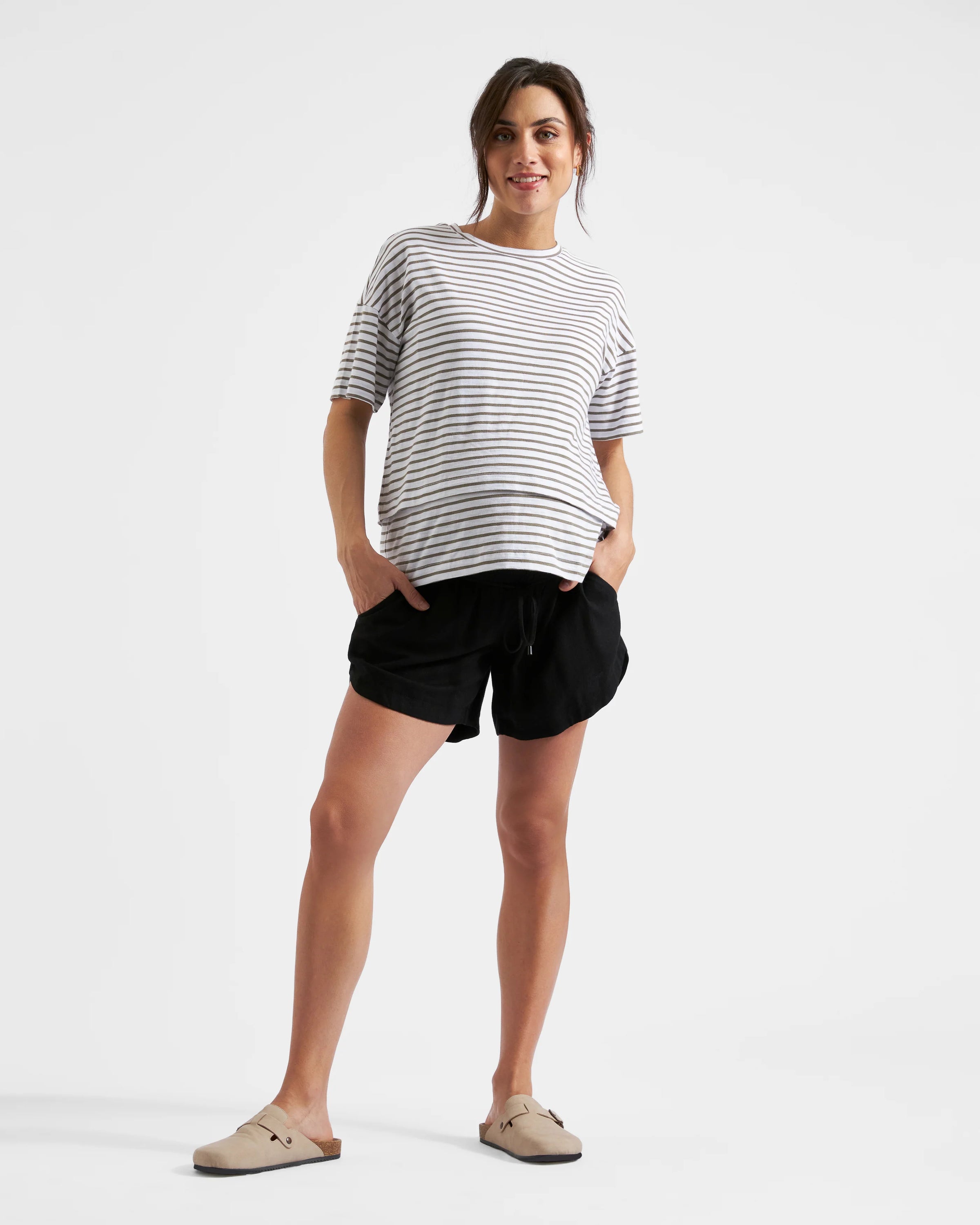 Byron Shirred Short - Yo Mama Maternity