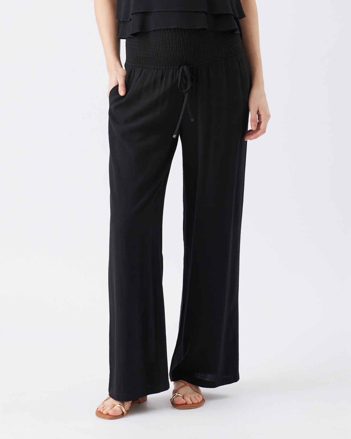 Marlow Shirred Pant - Yo Mama Maternity