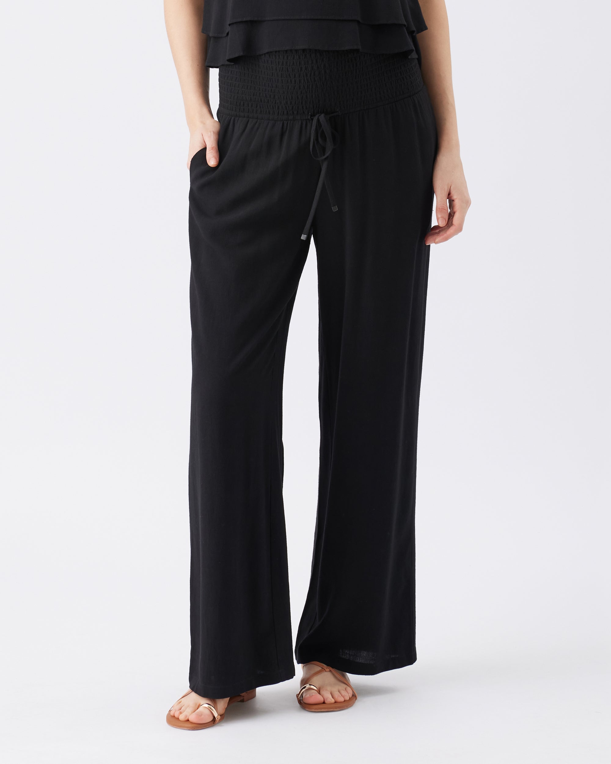 Marlow Shirred Pant - Yo Mama Maternity
