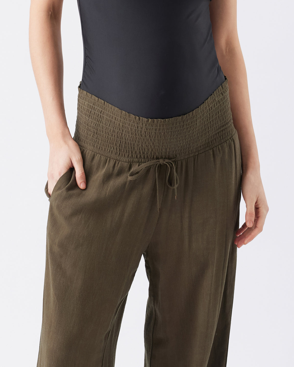 Marlow Shirred Pant - Yo Mama Maternity