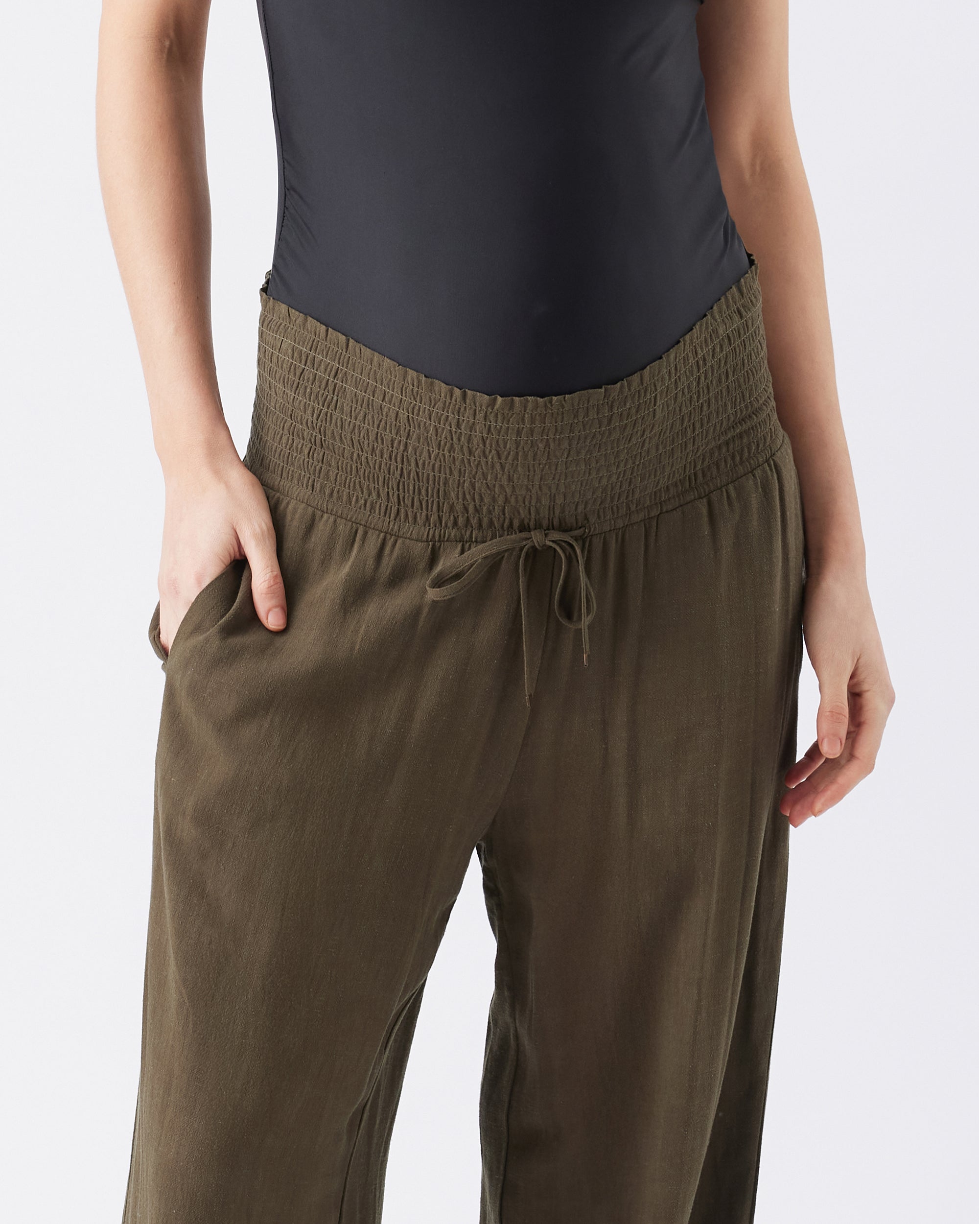 Marlow Shirred Pant - Yo Mama Maternity