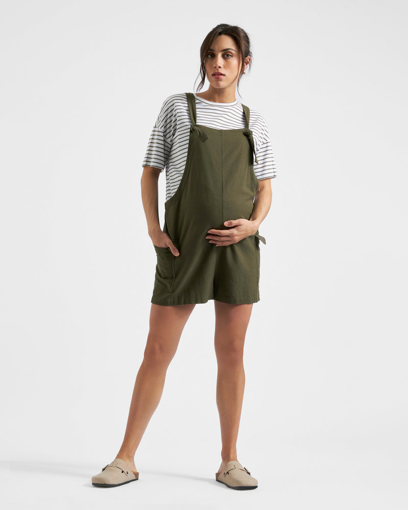 Terry Linen Short Jumper - Yo Mama Maternity