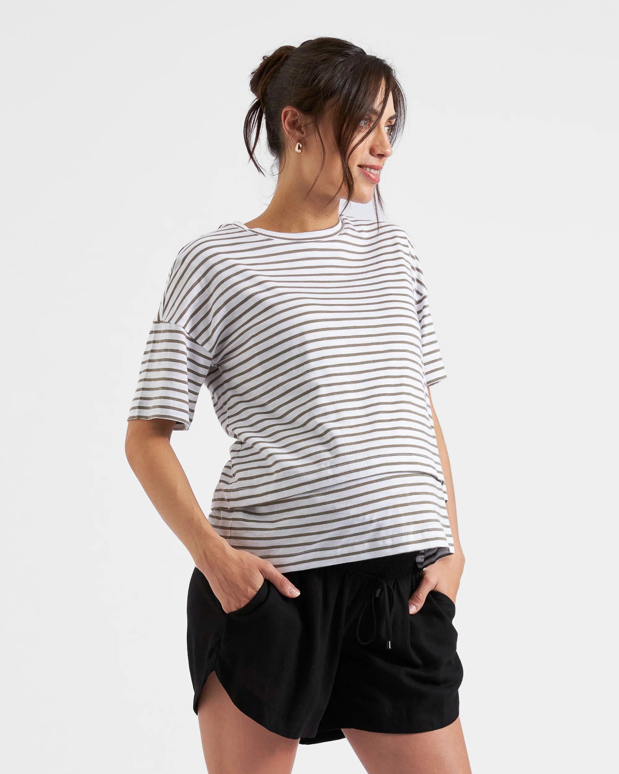 Claudette Nursing Tee - Yo Mama Maternity