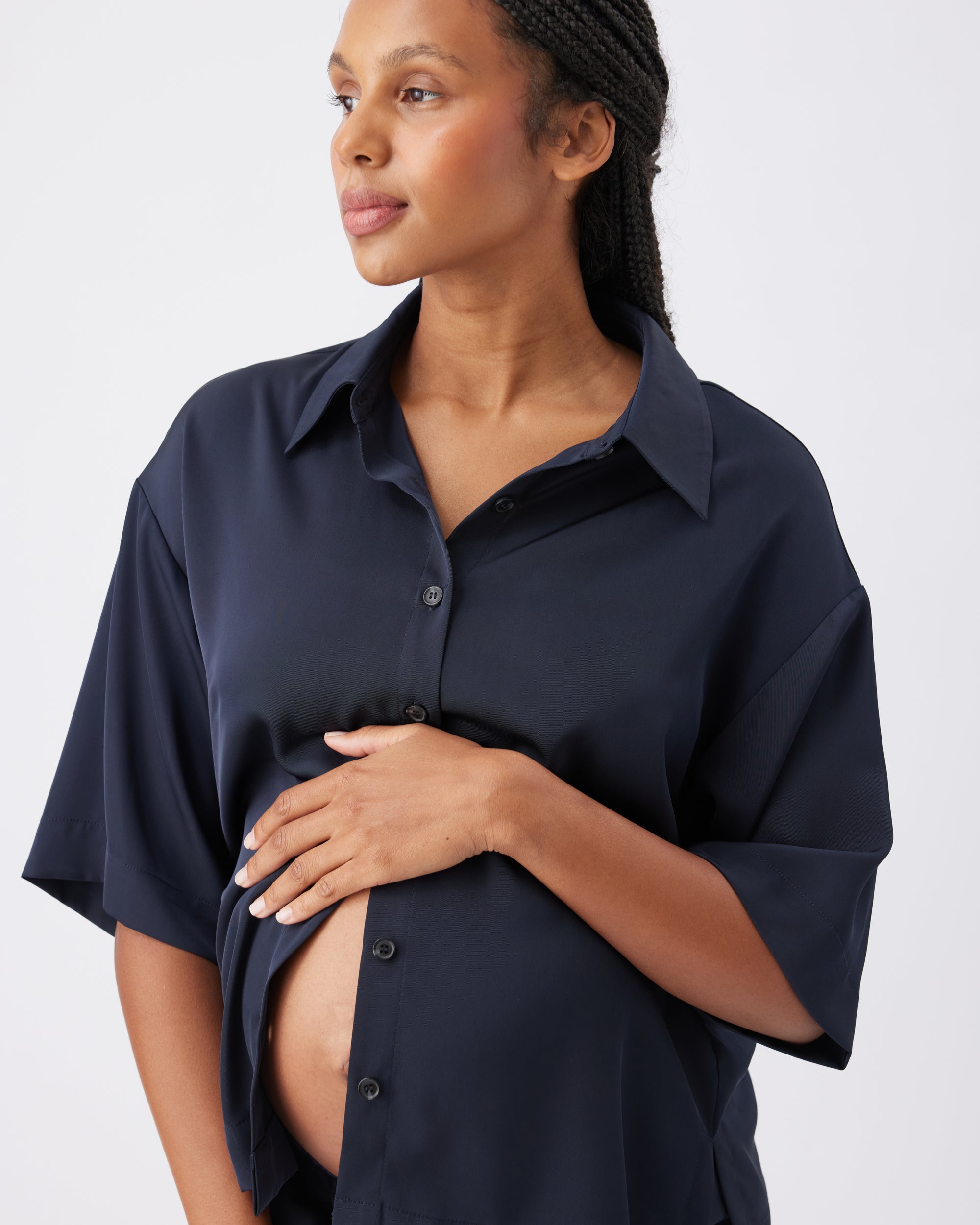 Tamara Satin Shirt - Yo Mama Maternity