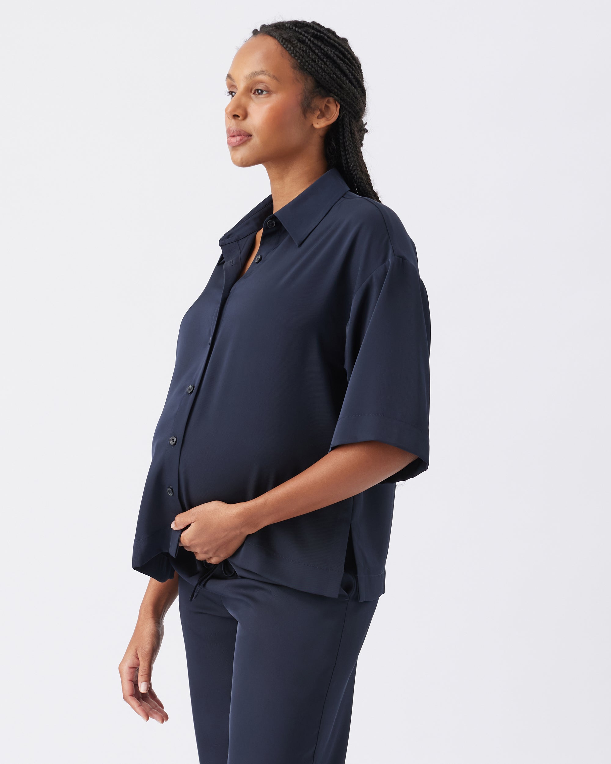 Tamara Satin Shirt - Yo Mama Maternity