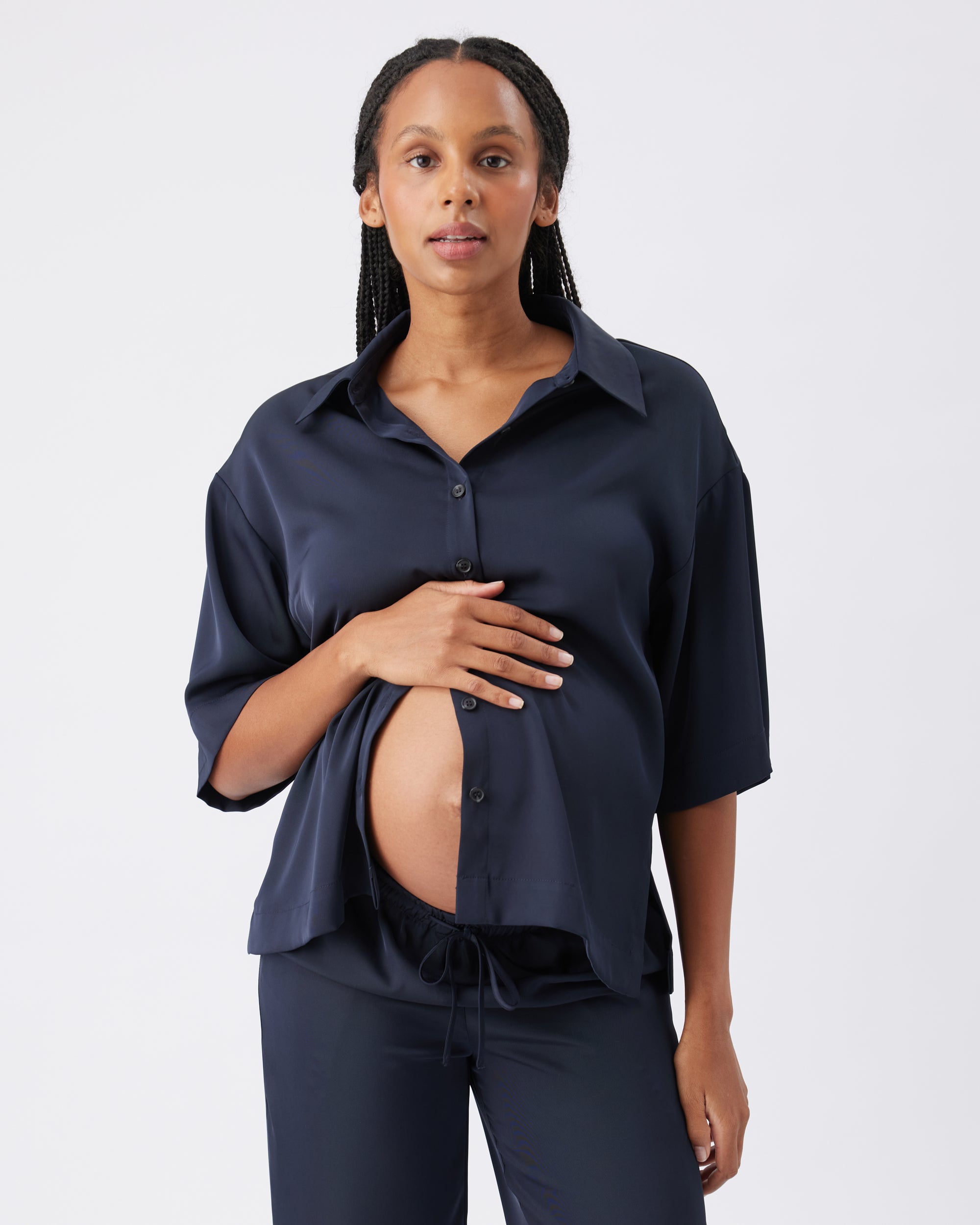 Tamara Satin Shirt - Yo Mama Maternity