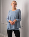 Woven Layered LS Blouse