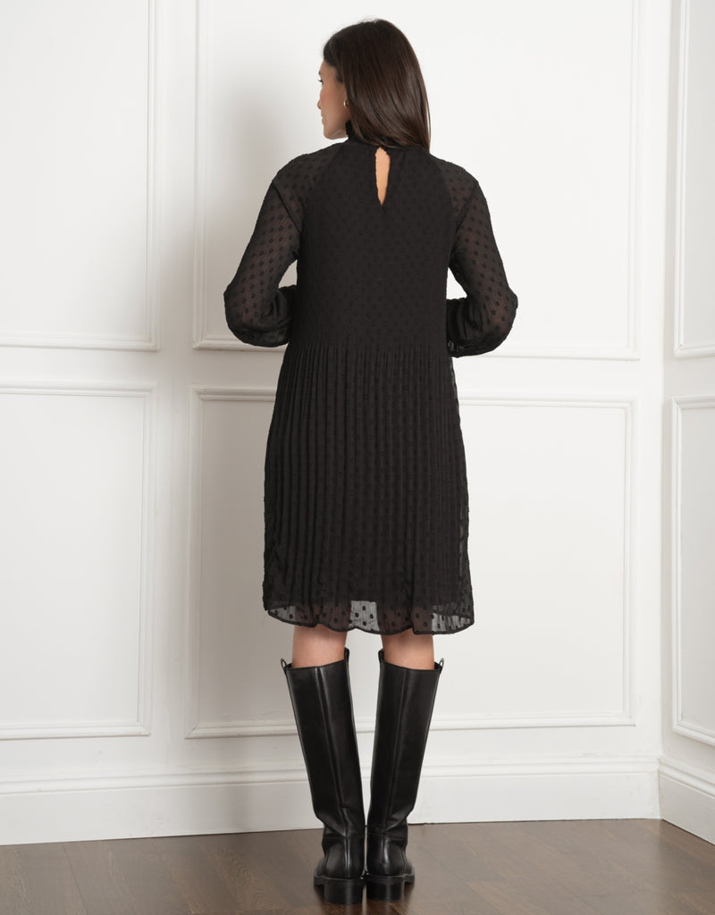 A-Line Pleated Tunic Dress