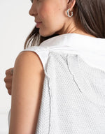 Textured Knit w/ Layered Blouse