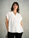 Florrie Cap Sleeve Textured Blouse