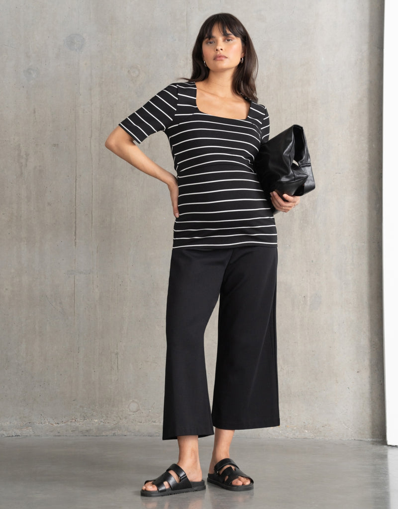 Square Neck Stripe Top