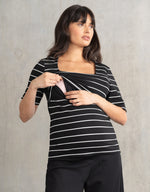 Square Neck Stripe Top