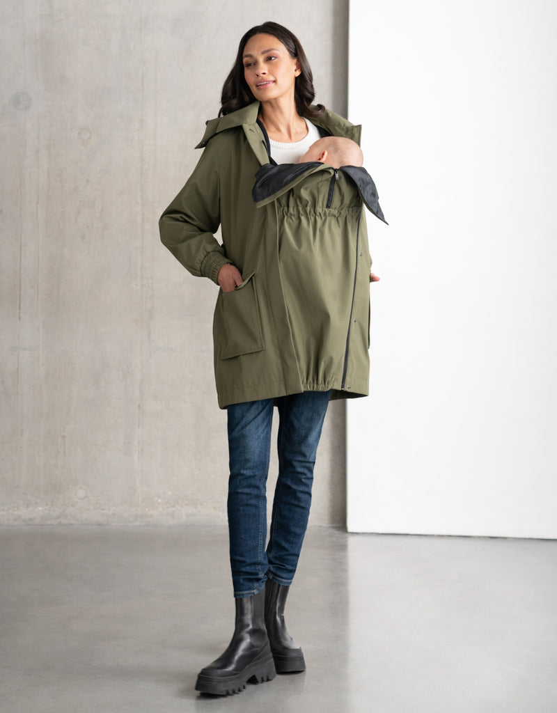 Belted Utility Maternity Coat